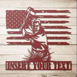 personalized blacksmith ironworker business custom metal sign 2