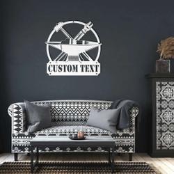 personalized blacksmith metal sign garage sign workshop decor dad gifts 1