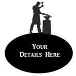 personalized blacksmith oval house plaque custom metal sign 0