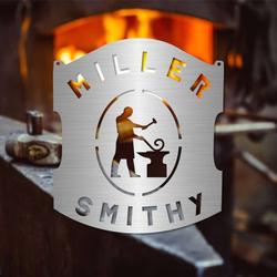 personalized blacksmith vintage smithy sign for men custom metal sign 1