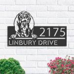 personalized bloodhound dog cute puppy address sign house number plaque custom metal sign 0