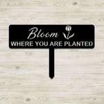 personalized bloom where you are planted tulip flower garden decorative custom metal sign 0