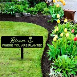 personalized bloom where you are planted tulip flower garden decorative custom metal sign 1