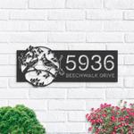 personalized blue jay bird couple address sign custom metal signs 0