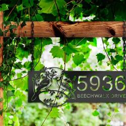 personalized blue jay birds couple address sign custom metal signs 2
