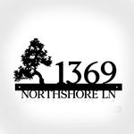 personalized bonsai tree address sign house number plaque custom metal sign 0