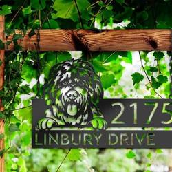 personalized border collie dog cute puppy address sign house number plaque custom metal sign 1