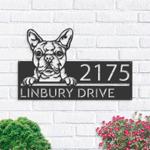 personalized boston terrier dog cute puppy address sign house number plaque custom metal sign 0