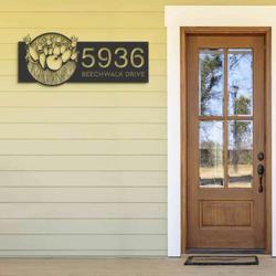 personalized bowling v2 address sign house number plaque custom metal sign 3