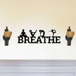 personalized breathe yoga poses yoga studio home decor custom metal sign 2