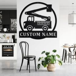 personalized bucket truck metal name sign home decor gift for truck drivers 2