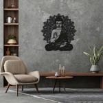 personalized buddha mandala yoga studio home decor custom metal sign 0