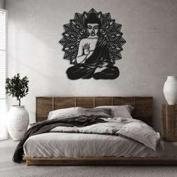personalized buddha mandala yoga studio home decor custom metal sign 1