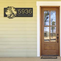 personalized budgerigar bird on tree branch v1 address sign custom metal signs 1