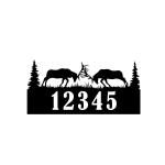 personalized bull elk address sign house number plaque custom metal sign 0