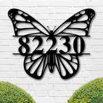 personalized butterfly address sign house number plaque custom metal sign 0