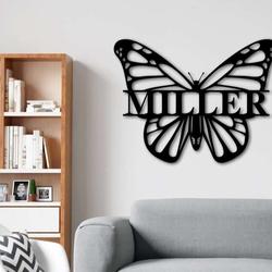 personalized butterfly address sign house number plaque custom metal sign 1