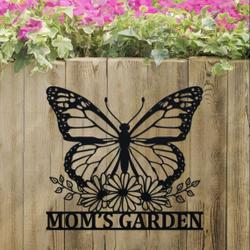 personalized butterfly garden sunflower decorative custom metal sign 1