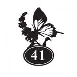 personalized butterfly lavender address sign house number plaque custom metal sign 0