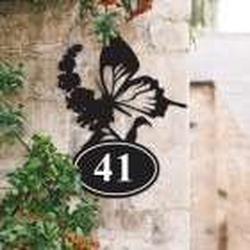 personalized butterfly lavender address sign house number plaque custom metal sign 1
