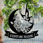 personalized butterfly rosee moon garden decorative custom metal sign 0
