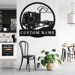 personalized cab over truck metal name sign home decor gift for truck drivers 2