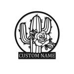 personalized cactus garden decorative custom metal sign 0