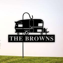 personalized camper rv decor motorhome custom metal sign 1