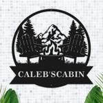 personalized campfire cabin camping custom metal sign 0