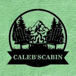 personalized campfire cabin camping custom metal sign 3