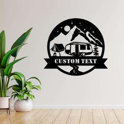 personalized campfire sign camper van sign camping lover sign outdoor sign camping gifts 1