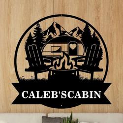 personalized camping campfire motorhome custom metal sign 1