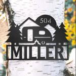 personalized camping car campfire custom metal sign 0