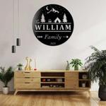personalized camping family name metal wall art custom metal sign 0