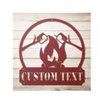 personalized camping fire pit marshmallows sign campfire sign outdoor enthusiast camping lover sign home backyard patio decor 0