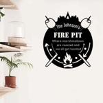 personalized camping fire pit sign where marshmallow are roasted an funny camping quote custom metal sign 0