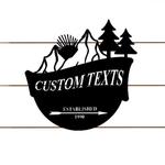 personalized camping mountain forest custom metal sign 0