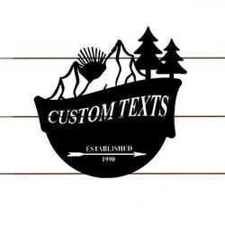 personalized camping mountain forest custom metal sign 1