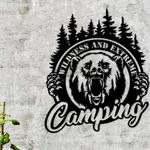 personalized camping sign bear sign bear cabin custom metal sign wildness and extreme sign camper gifts camping lover sign 0