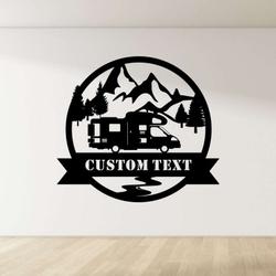 personalized camping truck class c sign camper sign happy camper sign gift for camping lover 1