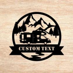 personalized camping truck class c sign camper sign happy camper sign gift for camping lover 2