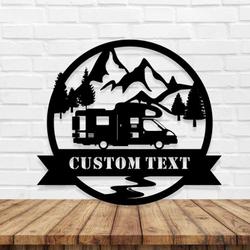 personalized camping truck class c sign camper sign happy camper sign gift for camping lover 3