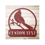 personalized cardinal garden welcome decorative custom metal sign housewarming gift 0