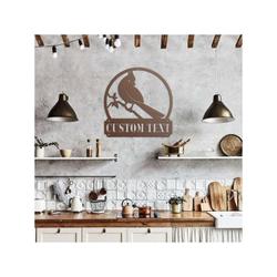 personalized cardinal garden welcome decorative custom metal sign housewarming gift 2