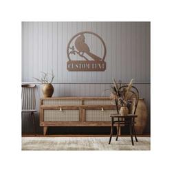 personalized cardinal garden welcome decorative custom metal sign housewarming gift 3