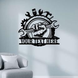 personalized carpenter mechanic metal sign workshop decor man cave decor dad shop sign fathers day gifts 2