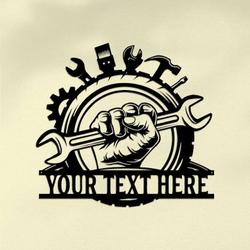 personalized carpenter mechanic metal sign workshop decor man cave decor dad shop sign fathers day gifts 3