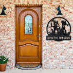 personalized castle house metal sign v1 halloween decoration for home 0