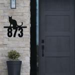 personalized cat address sign cat lover house number plaque custom metal sign 0