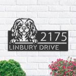 personalized cavalier king charles spaniel dog address sign house number plaque custom metal sign 0